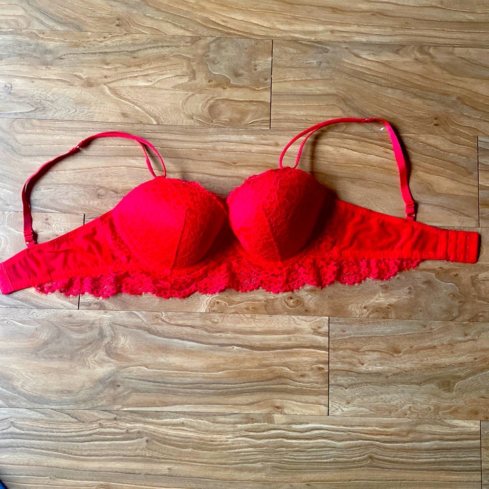 Red Bra with Lace
